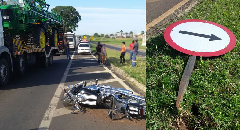 Grave acidente no cruzamento da BR 050 com a Av. José Marcelino | Foto: Divulgação/PRF