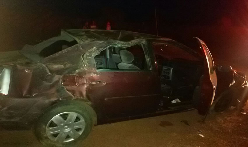 O veículo era conduzido por um jovem de 20 anos de idade. | Foto: PRF - Catalão