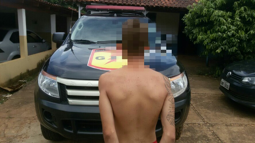 Suspeito de roubo de veículo | Foto: Divulgação/Polícia Militar