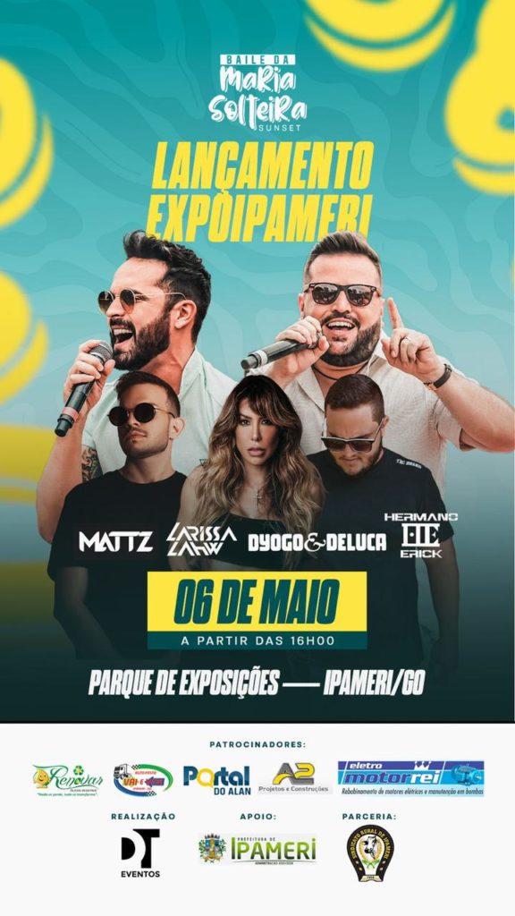 Acontece neste sábado (06), festa de lançamento da Expo Ipameri 2023, com  show de Dyogo & Deluca e Dj Larissa Lahw - Portal do Alan